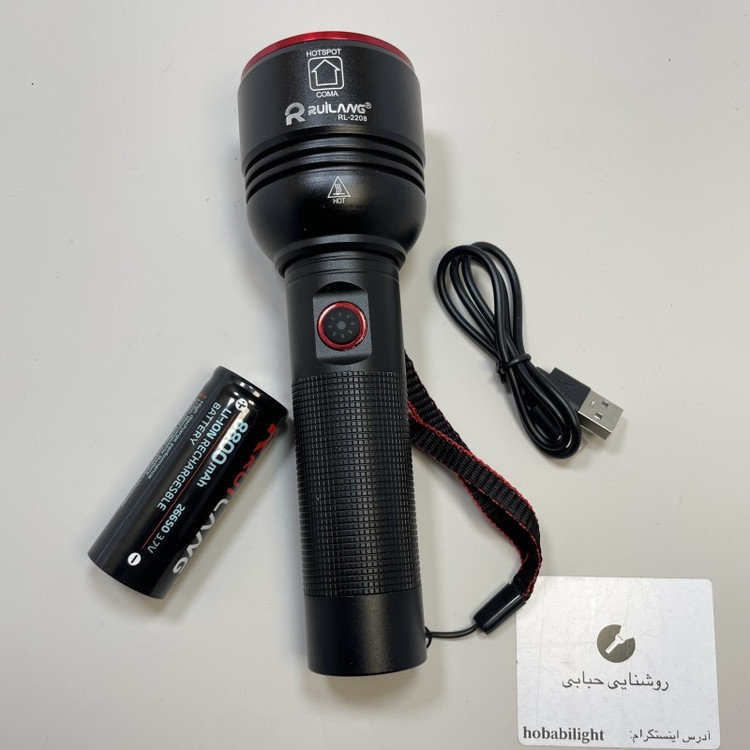 چراغ قوه روی لانگ مدل RL-2208 P90 با نور مهتابی
