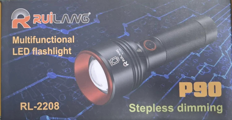 چراغ قوه روی لانگ مدل RL-2208 P90 با نور مهتابی