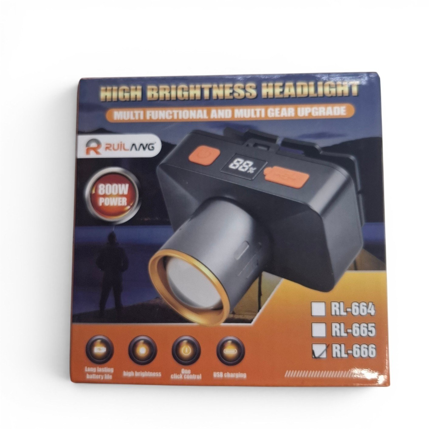 چراغ پیشانی شارژی روی لانگ (RUILANG) مدل RL-666
