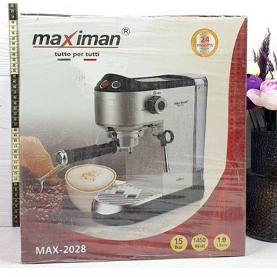 اسپرسوساز مکسی من مدل MAX2028 ظرفیت ۱.۵ لیتر ۱۵ بار