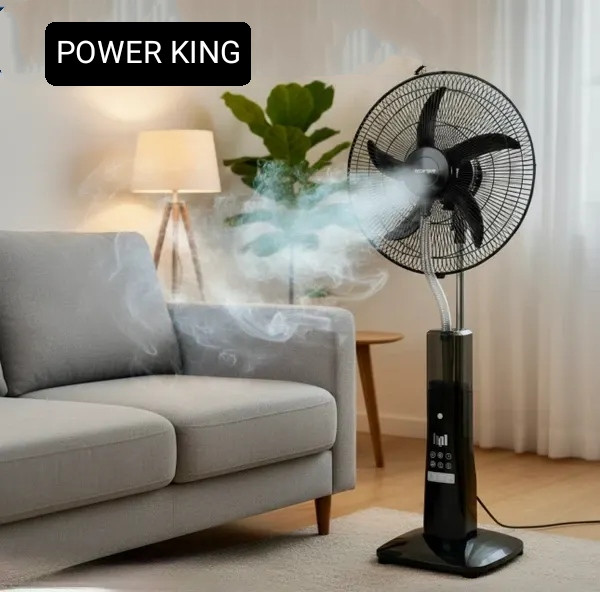 پنکه شارژی مه پاش POWER KING پنج پره مدل PK-CSM1840 کنترل دار