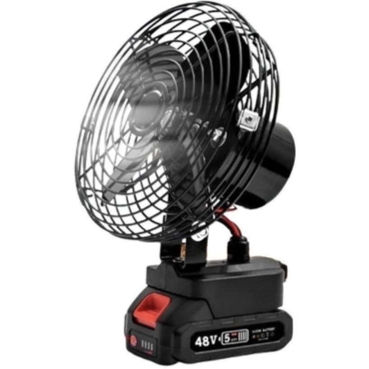 پنکه شارژی ۴۸ ولت توری و بدنه فلزی مدل FAN LITHIUM 3PIN