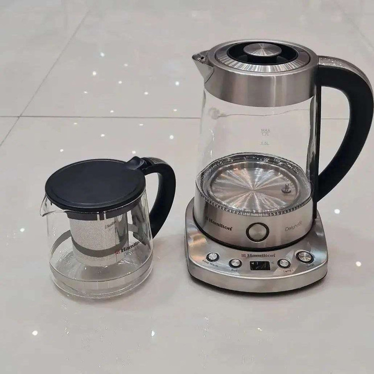 چای ساز همیلتون مدل HTS-999 با کتری پیرکس