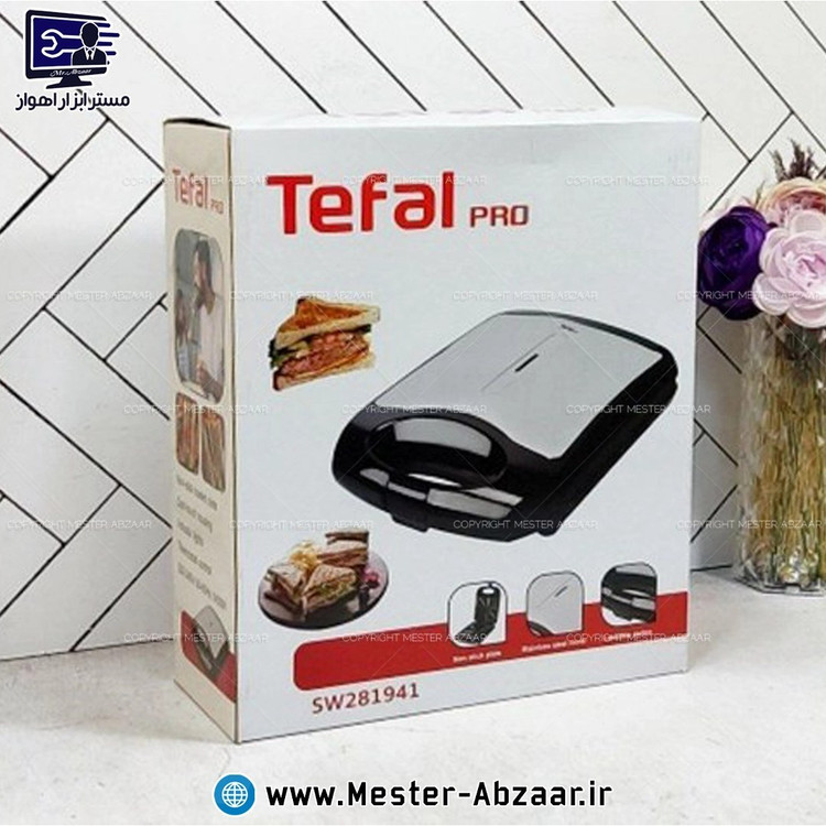 ساندویچ ساز تفال مدل SW281941 تک کاره با بدنه استیل